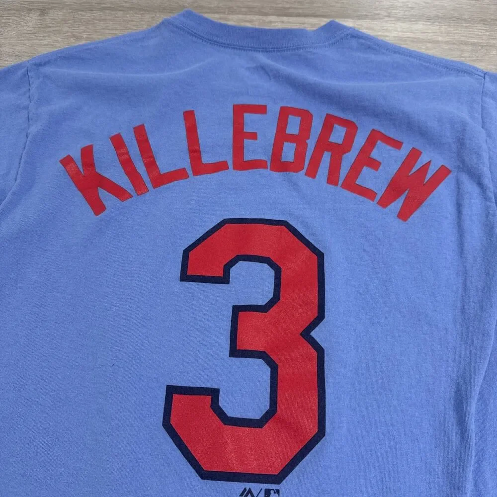 Harmon Killebrew Shirt Minnesota Twins Majestic Men's Blue Small MLB Tee